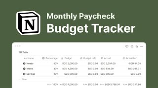 How to Budget Your Paycheck in Notion [upl. by Fachanan]