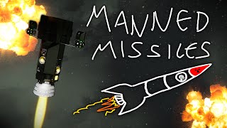 MANNED MISSILES in Space Engineers PVP [upl. by Ylim]