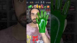 Food ASMR Eating a Gummy Hand and other snacks😋👍shorts [upl. by Tildie]