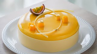 Mango Passion Fruit Mousse Cake [upl. by Lyall520]