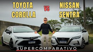 COMPARATIVO NOVO NISSAN SENTRA VS TOYOTA COROLLA GR QUAL É O MELHOR SEDAN MÉDIO [upl. by Okimuy600]