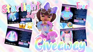 CLOSED  New STARLIGHT SET GIVEAWAY in Royale High FREE SET  Roblox [upl. by Onairotciv]