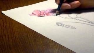 How to draw a cyclamen Урок рисования  цикламен [upl. by Adnawot]