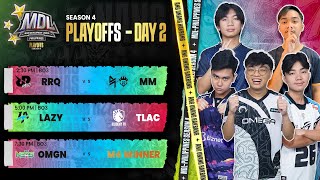 🔴LIVE  MDL PH S4  FILIPINO  Playoffs Day 2 [upl. by Uaeb245]