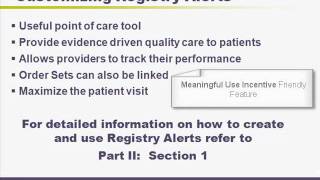 Section 1C Customizable features of the Progress Note Template Registry Alerts and Order Sets [upl. by Kramlich]