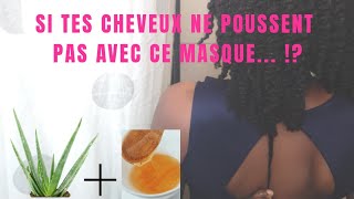 🇨🇮19• MASQUE HYDRATANT ALOÉ VÉRA ET MIEL  POUSSE amp VOLUME CHEVEUX NATURELS   Valèh Té [upl. by Antipas]