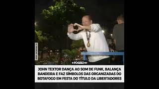 TEXTOR DANÇA FUNK EM FESTA DO TÍTULO DA LIBERTADORES DO BOTAFOGO botafogo libertadores [upl. by Jegar]