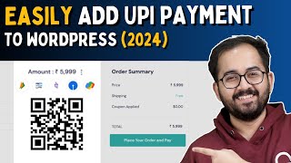 Easily Add UPI Payment to Website 2024 [upl. by Yatnuahc]