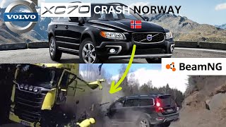 VOLVO XC70 CRASH NORWAY  RECREATION  BeamNGDrive beamng [upl. by Auqenahs102]