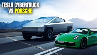 Tesla CyberTruck vs Porsche 911 DRAG RACE with a Twist [upl. by Krusche]