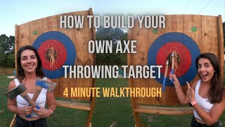 HOW TO BUILD YOUR OWN AXE THROWING TARGET  4 MINUTE WALKTHROUGH [upl. by Nisotawulo]