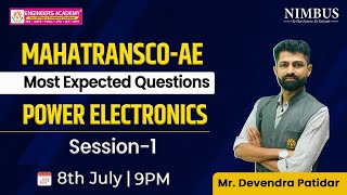 Mahatransco AE Recruitment 2024  Most Expected Questions  Power Electronics  Session1 [upl. by Haseefan947]