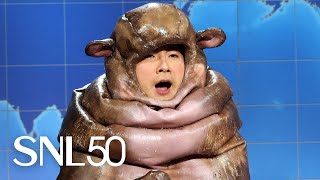 Weekend Update Baby Hippo Moo Deng on Fame  SNL [upl. by Lazare]