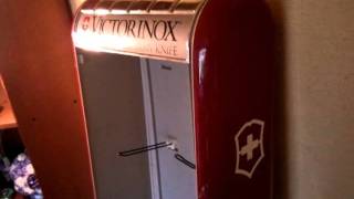 SOLD 5 FT Victorinox Swiss Army Knife Display Case Wall Hung Store Merchandise Rack [upl. by Aisile721]