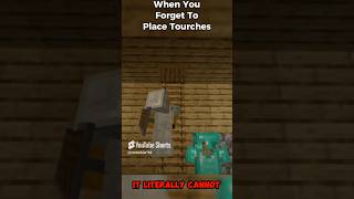 POV Forgetting to place torches… minecraft minecraftshorts minecraftmemes repost [upl. by Leeanne]