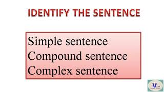 Simple Compound Complex Sentencetamil  Identify the sentence [upl. by Alrad]