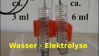 Elektrolyse von Wasser zur Herstellung von Wasserstoff und Sauerstoff [upl. by Chrystal]