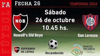 PRIMERA A  NEWELLS OLD BOYS  SAN LORENZO  FECHA 26 [upl. by Adnolaj22]