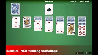 Solitaire  Play Online 12 Games  New Winning Animations [upl. by Glory]