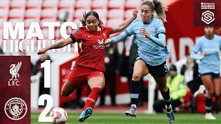 Highlights Late Shaw Goal In Anfield Fixture  Liverpool Women 12 Manchester City [upl. by Joacima426]