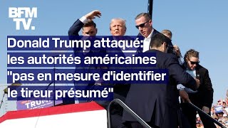 Tireur présumé tentative dassassinat le point des autorités après lattaque contre Donald Trump [upl. by Alrad966]