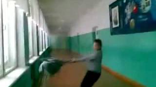 Russian kid breaks window at school EPIC FAIL [upl. by Norit885]