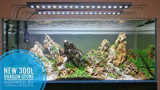 NEW 300L  Dragon stone aquascape inspired by the Turkish landscape [upl. by Yenattirb801]