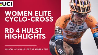 Round 4  Women Elite Highlights  202021 UCI Cyclocross World Cup  Hulst [upl. by Eicnan]