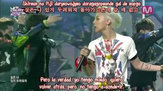 G Dragon Crooked sub español hangul roma live [upl. by Nylahsoj429]