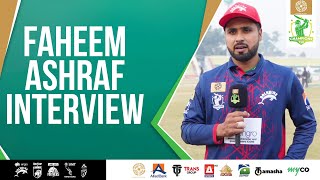 Engro Dolphins Faheem Ashraf Interview  Bahria Town Champions Cup 2024  PCB  MA2A [upl. by Fogg956]