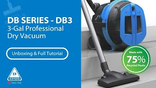 DB3  3Gal Professional Dry Vacuum  Unboxing amp Full Equipment Overview  DB Series [upl. by Lajib]