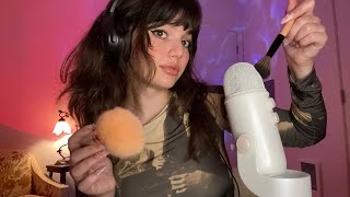 ASMR  20 Minutes Of Mic Brushing and Face Brushing With Invisible Scratching Foam amp Bare Mic [upl. by Martinson]