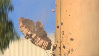 Demolition of Loddon Linen Chimney 31072012 [upl. by Hepsibah]