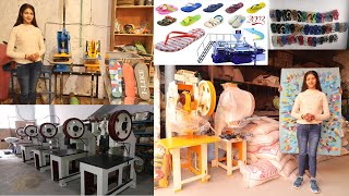 CHAPPAL MAKING MACHINE  SLIPPER BUSINESS  HAWAI CHAPPAL  ASV Engineering Nangloi Delhi [upl. by Sorvats168]