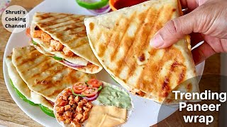 Trending tortilla wrap hack with paneer wrap  paneer wrap  trending paneer wraps recipe [upl. by Andrea]