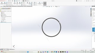 Ball Bearing Part Modelling Part 07 Snap Ring [upl. by Blatman]