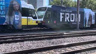 DART Blue Line to UNTDallas Station DART 248 amp 262 at EBJ Union Station [upl. by Dnalhsa]