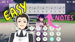 【EASY】Isabellas Lullaby  The Promised Neverland  Genshin Impact Lyre with NOTES  Tutorial 原神樂譜 [upl. by Eyoj]