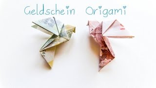 DIY Geldschein Origami Vogel  Geschenkidee [upl. by Gazzo162]