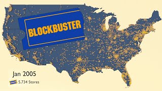 Map of the Rise and Fall of Blockbuster Video [upl. by Kerstin]