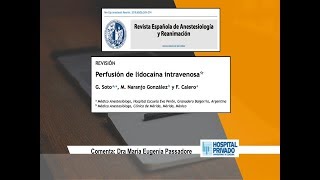 Perfusion de Lidocaína Intravenosa [upl. by Roskes159]