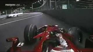 Kimi Raikkonen onboard crash GP Singapore 2008 [upl. by Einahpats6]