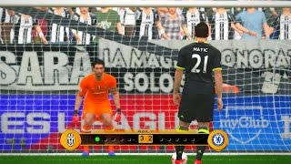 Juventus vs Chelsea  PES 2017 Penalty Shootout [upl. by Eniffit]