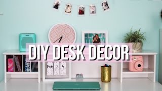 How to Decorate Your Desk  DIY Tumblr Decor [upl. by Otrevlig]