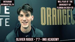 7foot7 Olivier Rioux AllCanadian Game Highlights and Interview  Florida Gators commit [upl. by Eada]