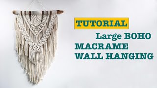 DIY Large boho macrame wall hanging [upl. by Caassi118]