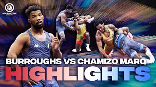 Jordan BURROUGHS USA v F CHAMIZO MARQ ITA  FS 74kg  2018 World Championships  BRONZE [upl. by Harte]