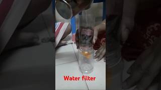 Water filter made by KAkshitha 👩 water youtubeshorts inventions new ideas unique brilliant [upl. by Peery]