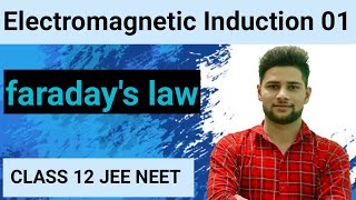 Electromagnetic induction 01  faradays law  Physics class 12  JEE  NEET [upl. by Eeltrebor]