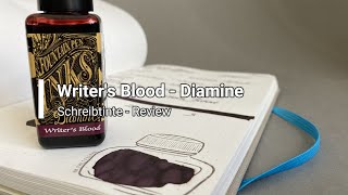 Writers Blood von Diamine Schreibtine  Review Deutsch [upl. by Niffirg441]